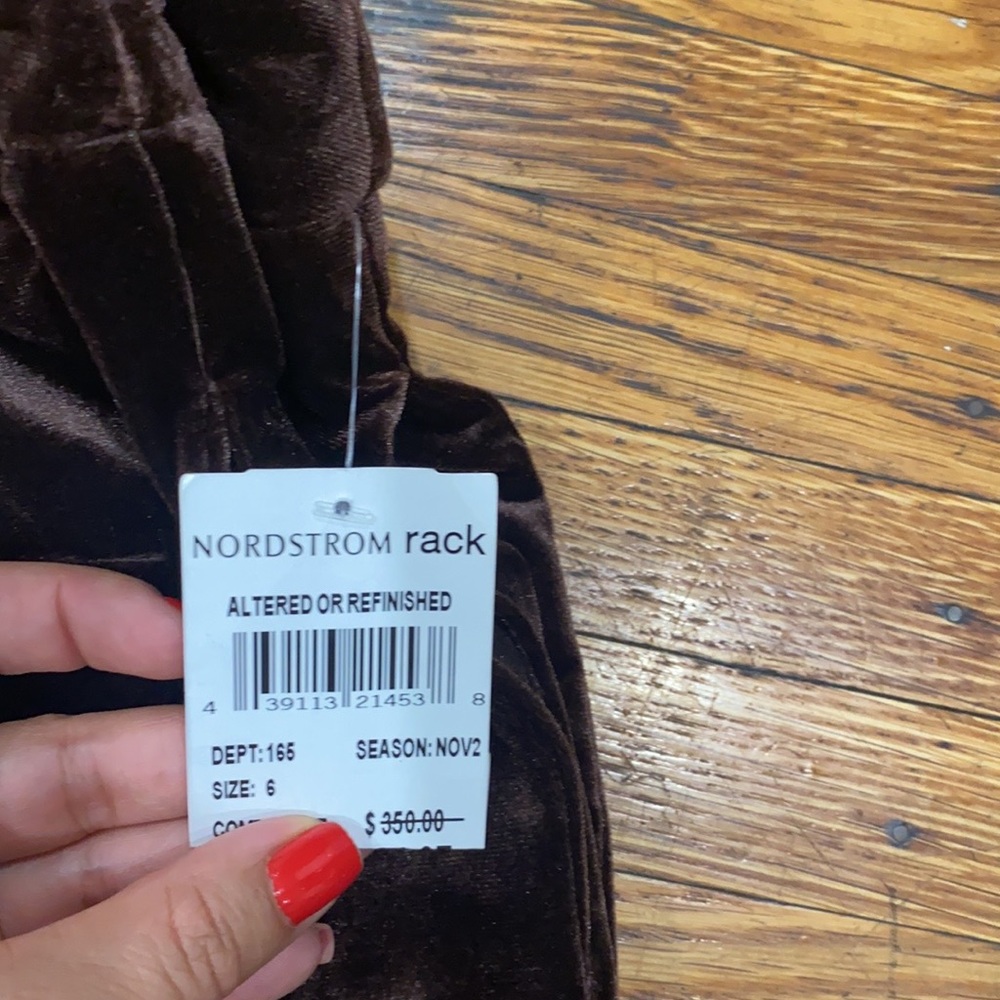 Reformation Wes velvet chestnut size 6 - Picture 5 of 14